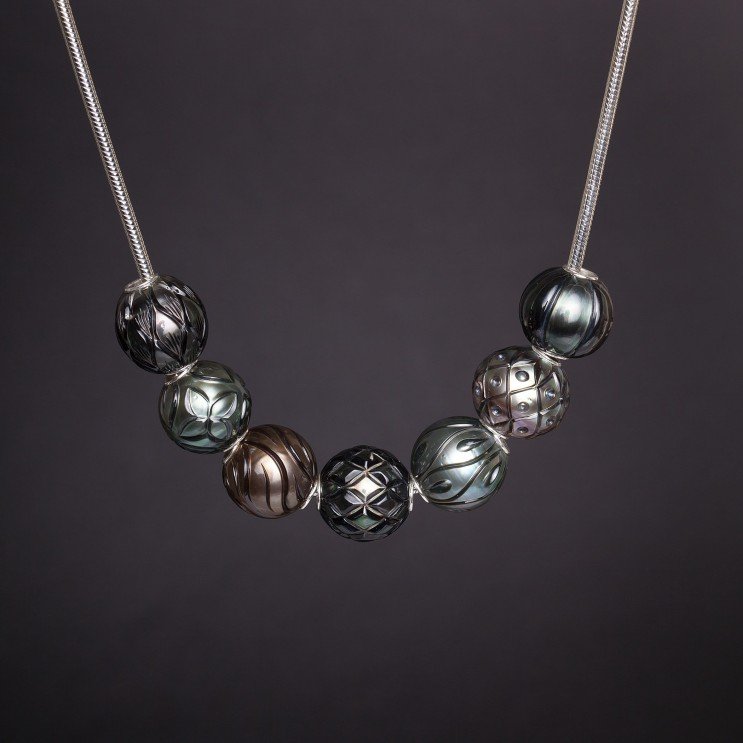 Carved pearl jewelry sale