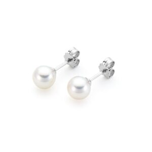 Stud earrings with sea water Akoya pearls