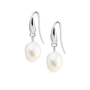 Baroque pearl hook earrings