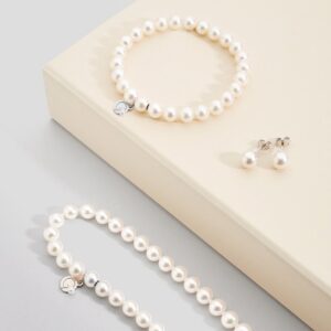 AA Akoya "infinity" set: nacklace, bracelet and earrings