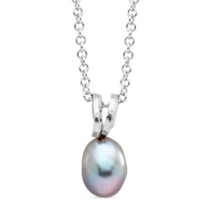 Hand-finished pendant with baroque pearl