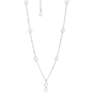 Necklace with pearls and hearts