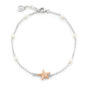 Anklet with pearls and starfish