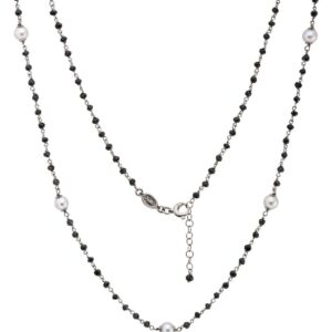 "Chanel" rosary with grey pearls