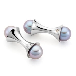 Cufflinks with Grey pearls
