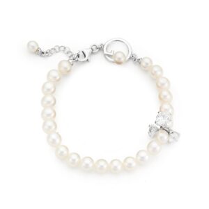 Pearl bracelet with Swarovski trio