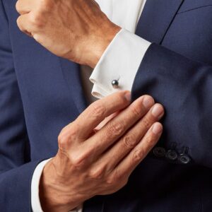 Gemelli gioiello con perle nere_Genisi Pearls