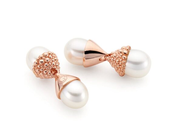 Gemelli da polso unisex con perle orò rosé_Genisi Pearls