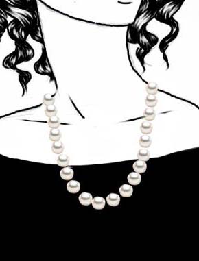 Matinee Length Pearl Necklace