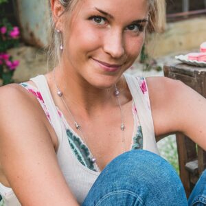 Genisi pearls - collana perle rosa naturale - indossato_2 - GP_185