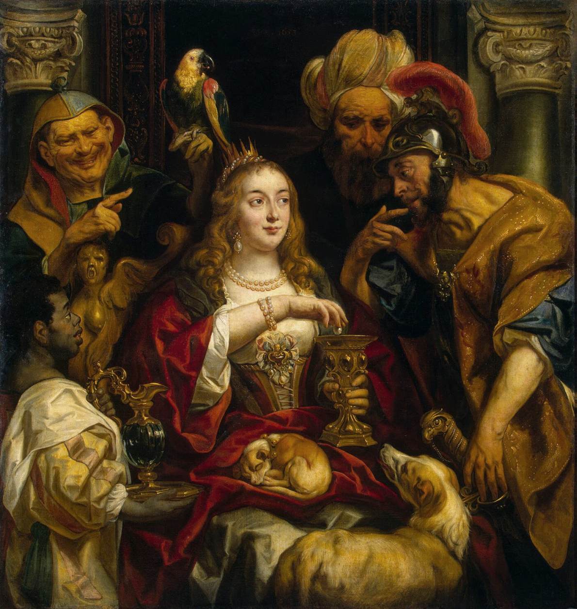 Il banchetto di cleopatra jacob jordaens la leggenda delle perle