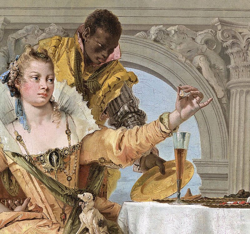 Giovan Battista Tiepolo: Il banchetto di Cleopatra _ dettaglio