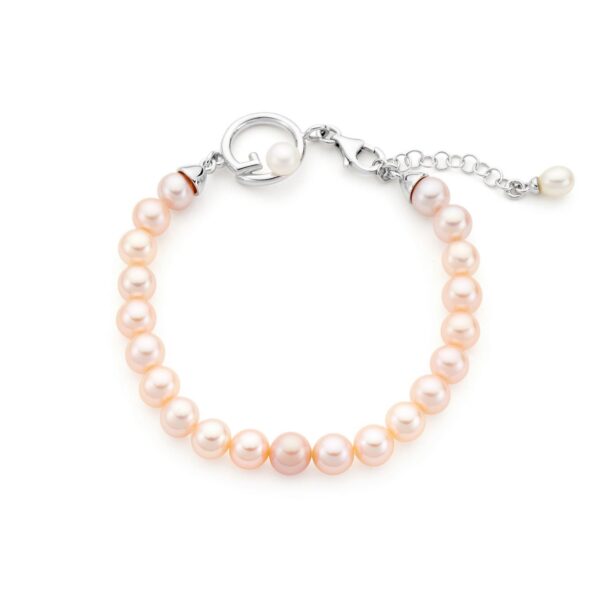 Bracciale con perle rosa
