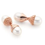 Gemelli da polso unisex con perle orò rosé_genisi pearls