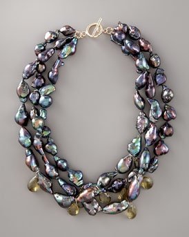 Tahitian baroque necklace