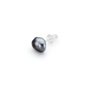 Orecchino con perla nera_genisi pearls