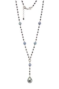 Collana pendente perle nere_genisi pearls