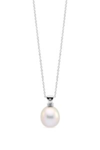 COLLANA CON PERLA D’ACQUA DOLCE E DIAMANTE