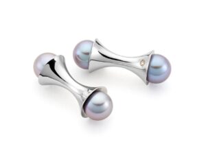 gemelli unisex perle grigie genisi pearls