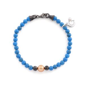 Bracciale con perle e turchese