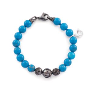 Bracciale con perle e turchese