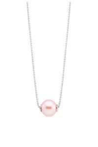 Collana perla rotonda rosa naturale - GP_187
