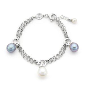 Bracciale con perle a goccia tahiti