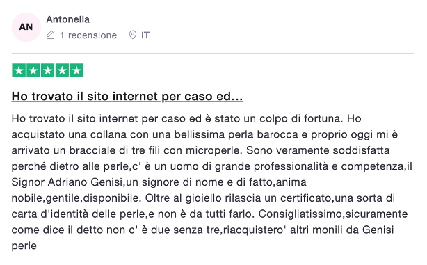 Gioielli perle recensione