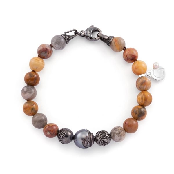 Bracciale con perle e pietre dure