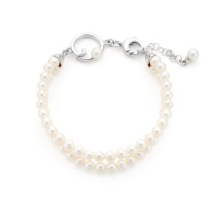 Bracciale doppio con microperle perle semirotonde