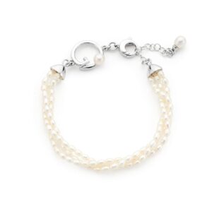 Bracciale triplo con microperle