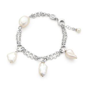 Bracciale con perle barocche charm