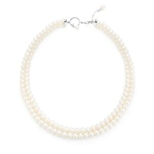 Collana doppia con perle d'acqua dolce AA