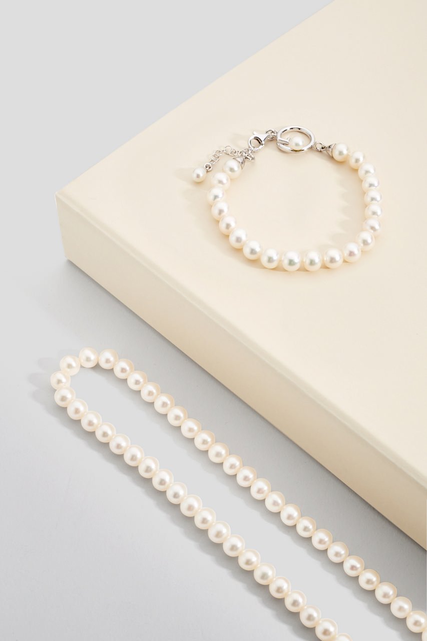 Parure 3 Orecchini In Argento 925 Con Perle D'Acqua Dolce - Valero Pearls, Eleganti E Moderni, Diametro Perle 6-7 Mm