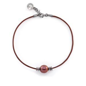 Bracciale con perla Choco Unisex