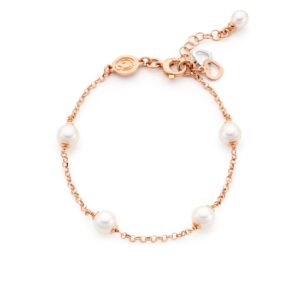 Bracciale con perle e cuori