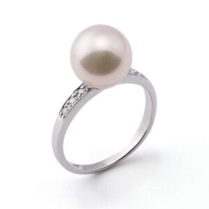 Anello in oro e diamanti con perla Akoya