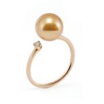 Genisi pearls - Anello in oro con perla Gold e diamante - GP_248.jpg