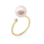Anello con perla bianca e diamante - Genisi pearls_GP_250_1