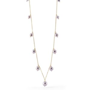 Collana con perle barocche grigie Akoya