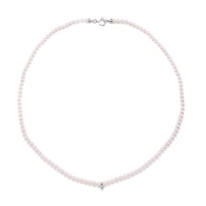 Collana con microperle e diamante
