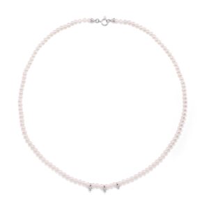Collier con microperle e diamanti