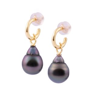 Orecchini a schiava in oro con perle barocche Tahiti