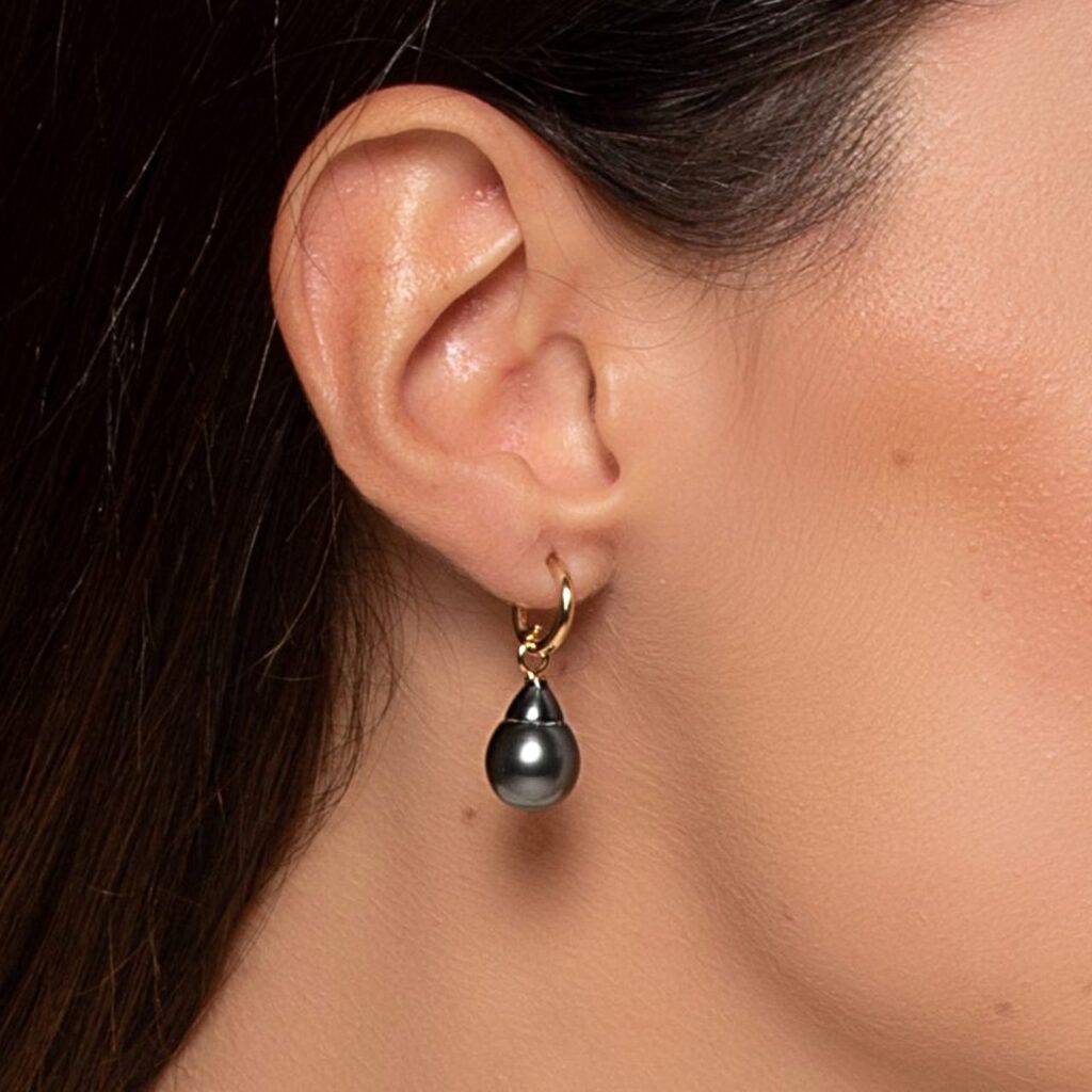 Orecchini Con Perle Barocche Bianche, Pendenti In Vermeil Oro - Foto 13