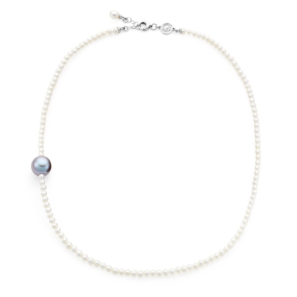 Philip Jones Orecchini Pendenti In Argento Sterling Con Tripla Perla Grigia - Gioielli Eleganti