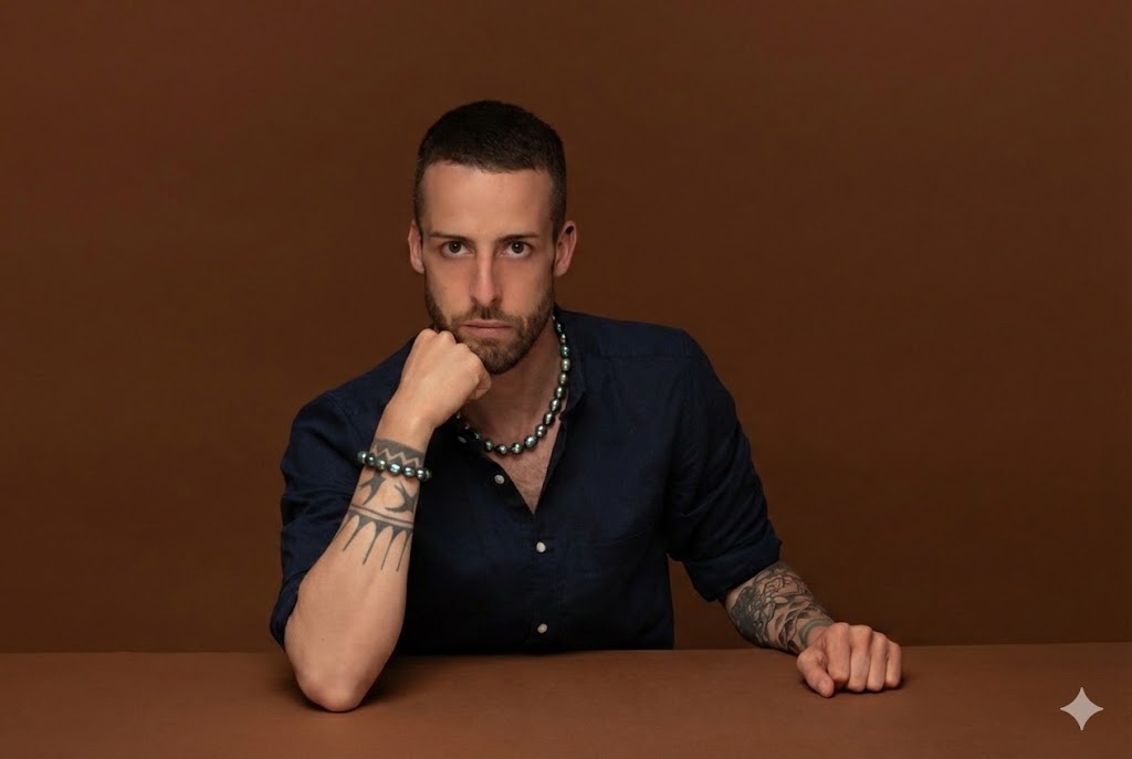 Perle uomo girocollo bracciale argento genisi pearls vicenza unisex