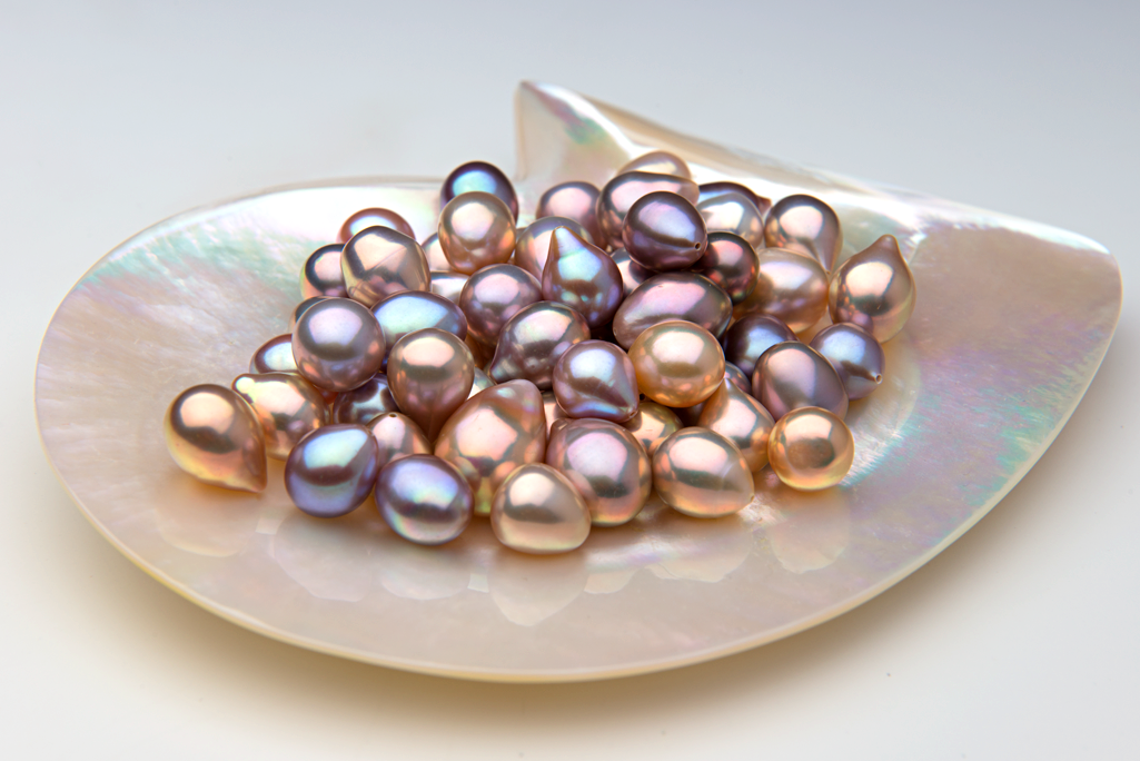 Perle akoya Perle acqua dolce freshwater colori pastello lavanda pesca genisi