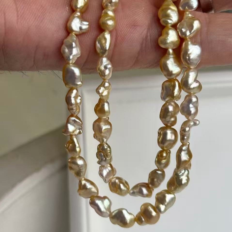 Collana di perle tahiti barocche - progetto wabi sabi