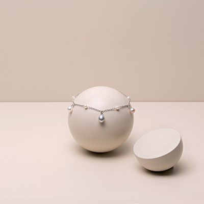 Cavigliera con perle in multicromìa - Genisi perle - GP_155