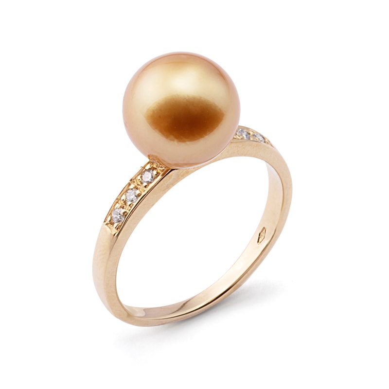Genisi perle - Anello in oro e diamanti con perla Gold - GP_238.jpg